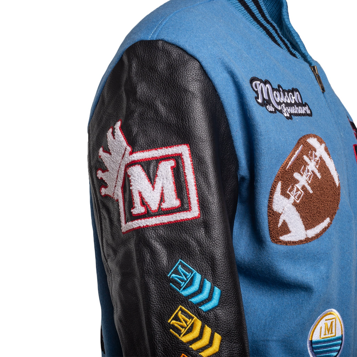 MDB Brand Women's Varsity Jacket - Sky Blue