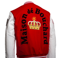 MDB Brand Women's Varsity Jacket - Red White