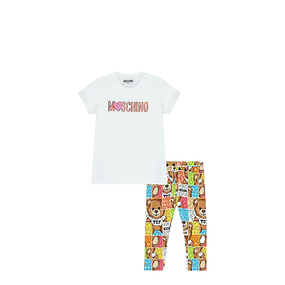 Moschino Kids Toddler's Teddy Bear Logo T-Shirt and Leggings Set