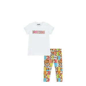 Moschino Kids Toddler's Teddy Bear Logo T-Shirt and Leggings Set