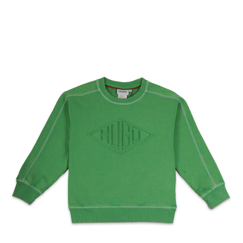 Hugo by Hugo Boss Kids Debossed Logo Crewneck Sweatshirt