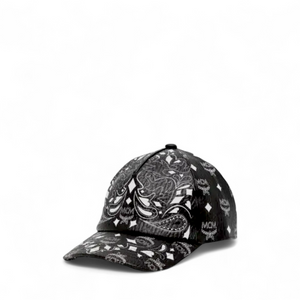 MCM Classic Leather Cap in Bandana Visetos Monogram Print