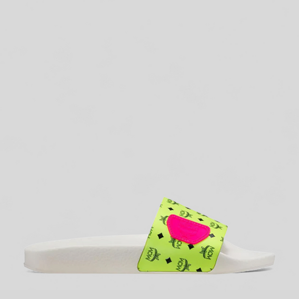 MCM Women's Slides in Neon Visetos