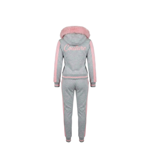 MDB Couture Women's M-Star Fur Hooded Sweatsuit