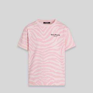 Balmain Kids Zebra Print Graphic T-Shirt