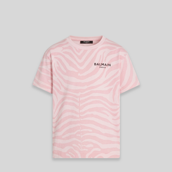 Balmain Kids Zebra Print Graphic T-Shirt