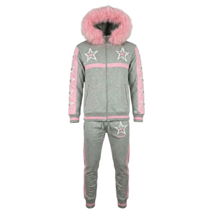 MDB Couture Men's M-Star Fur Hooded Sweatsuit