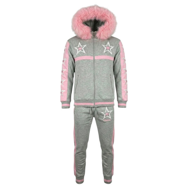 MDB Couture Men's M-Star Fur Hooded Sweatsuit