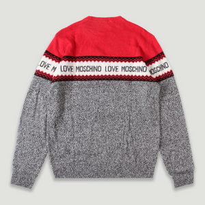 Love Moschino Men's Jacquard Logo Jumper Sweater