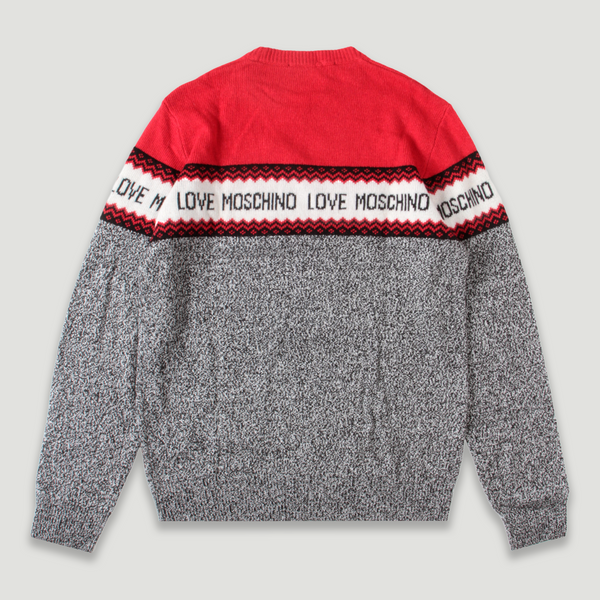 Love Moschino Men's Jacquard Logo Jumper Sweater