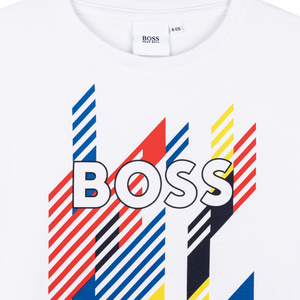 Hugo Boss Kids Graphic Stylized Multicolor Logo T-Shirt