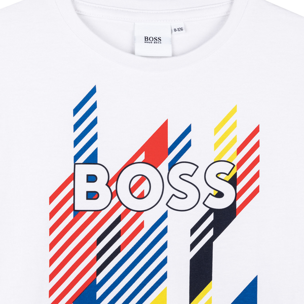 Hugo Boss Kids Graphic Stylized Multicolor Logo T-Shirt