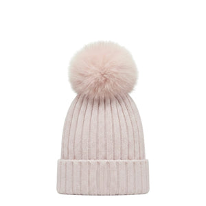MCM Wool Logo Basic Pom Pom Beanie