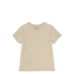 Beige t-shirt on a white background