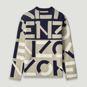 Kenzo Men's Jacquard Monogram Comfort Jumper Sweater