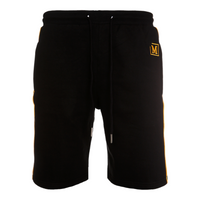 MDB Brand Men's Fleece AOP Tape Shorts - Black