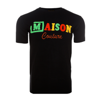 MDB Couture Men's Summer Chenille T-Shirt - Black w/ Vibrant Colors