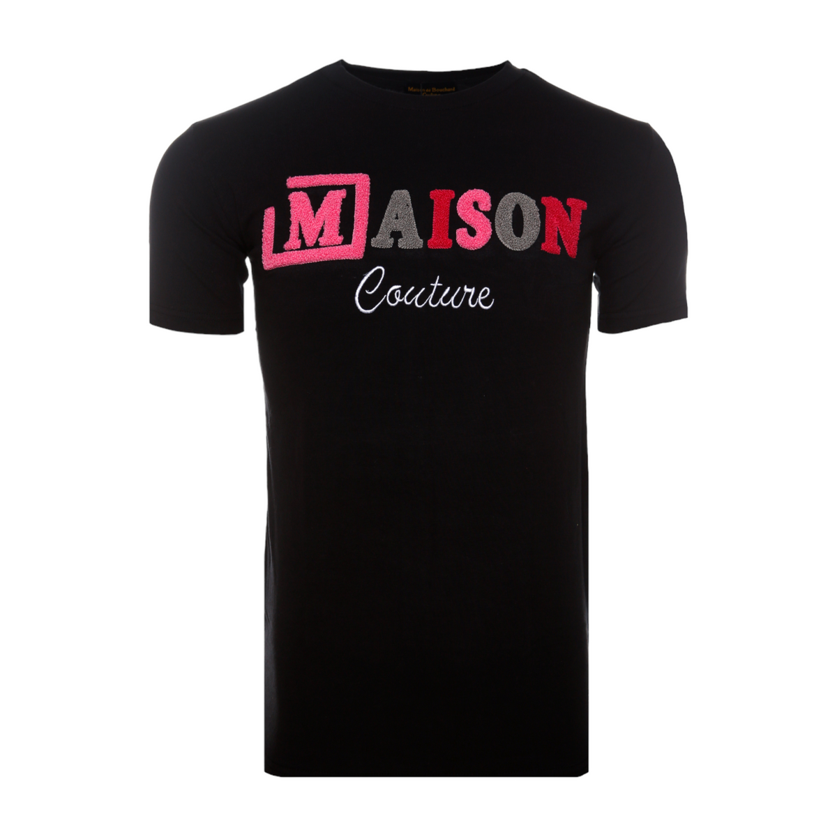 MDB Couture Men's Summer Chenille T-Shirt - Black w/ Vibrant Colors