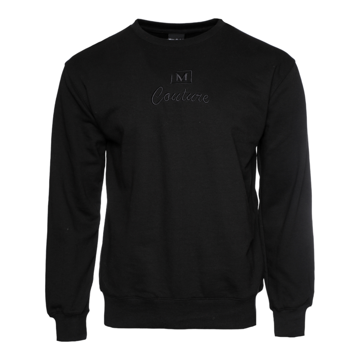 MDB Couture Men's French Terry Couture Logo Pullover - Black