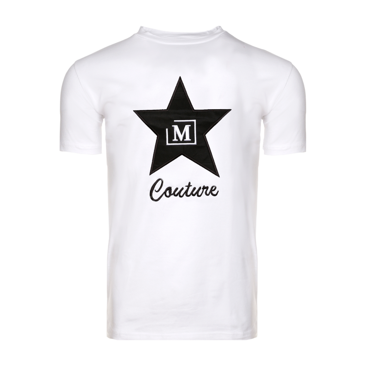 MDB Couture Men's M-Star T-Shirt - Reverse White w/ Dark Stars