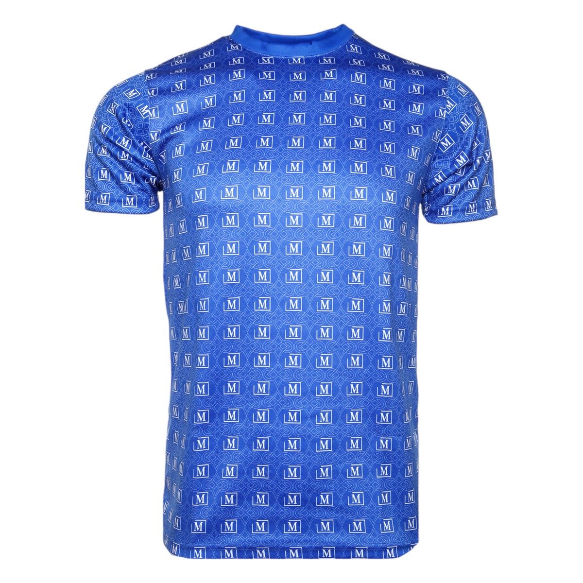 MDB Brand Men's All-Over Print Dual-Color Logo Jersey T-Shirt