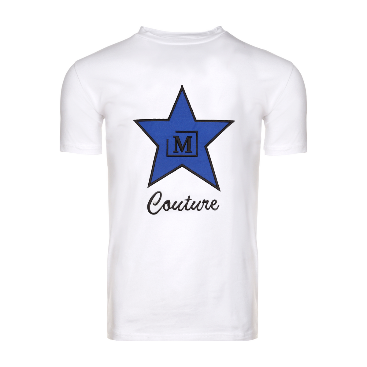 MDB Couture Men's M-Star T-Shirt - Reverse White w/ Dark Stars