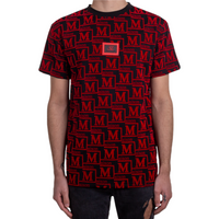 MDB Couture Men's Monogram Woven T-shirt - Red