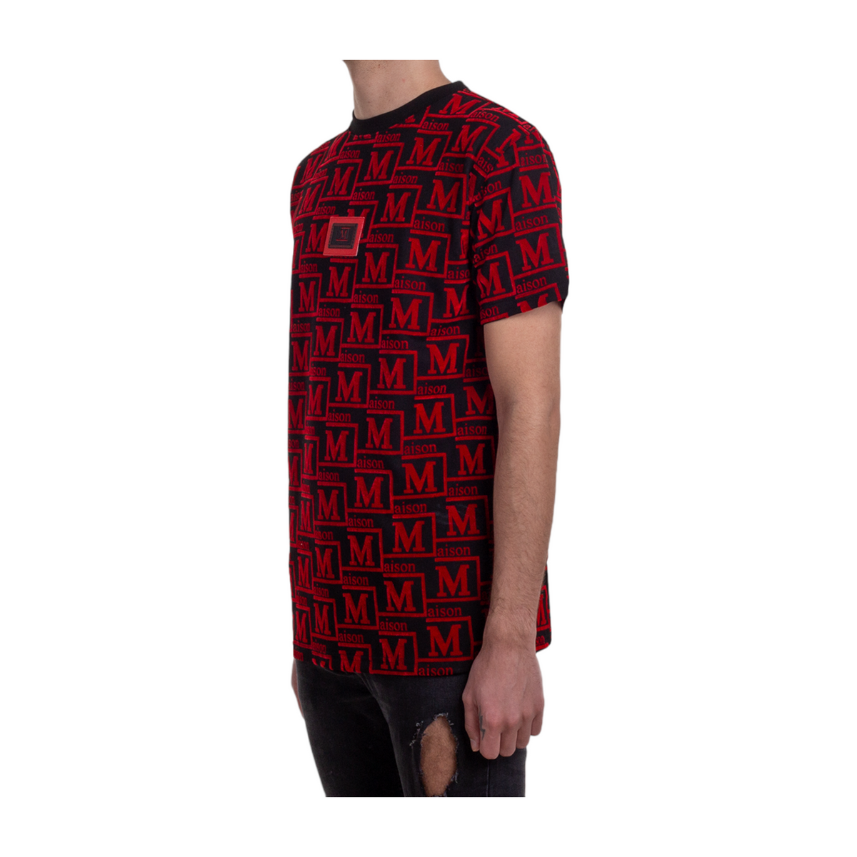 MDB Couture Men's Monogram Woven T-shirt - Red