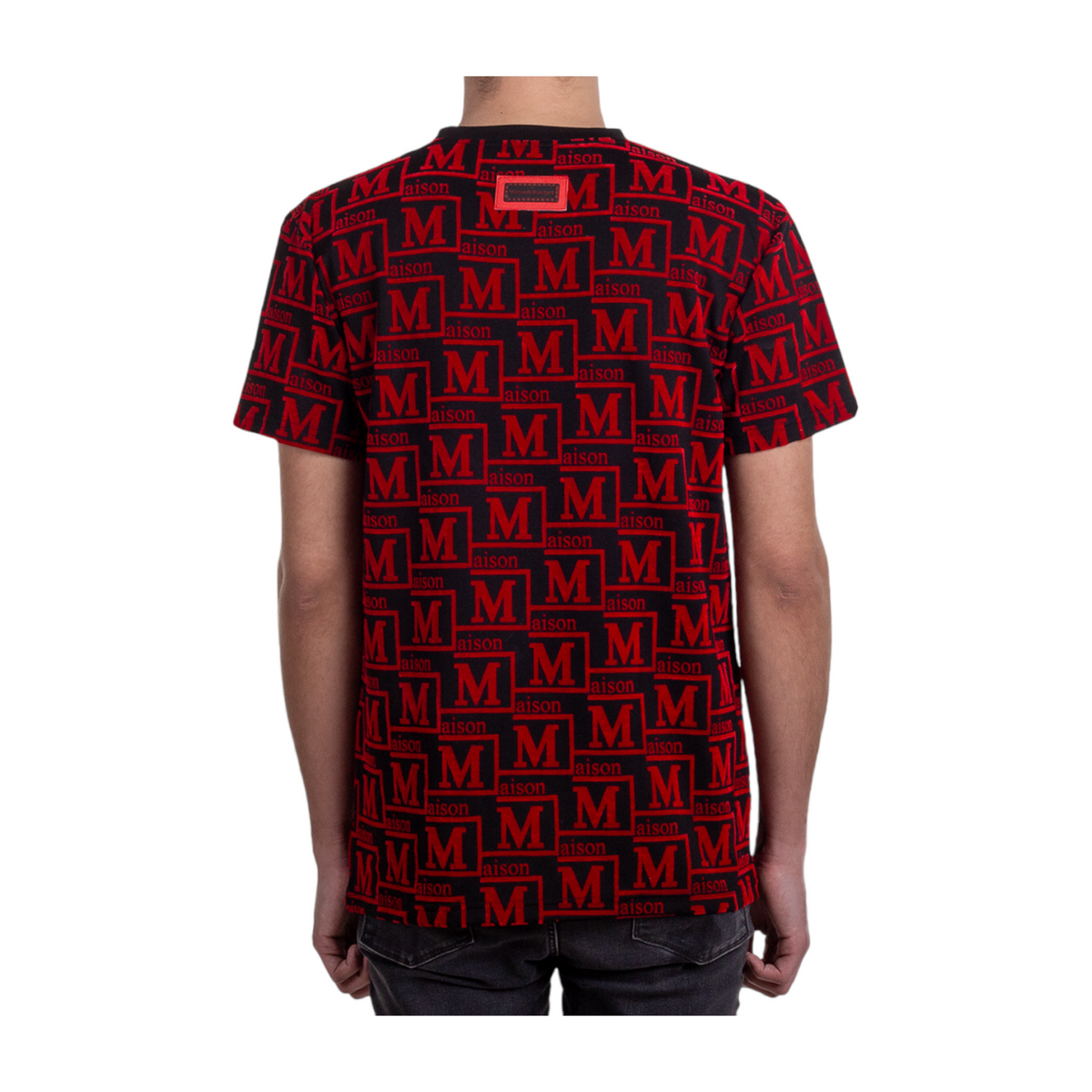 MDB Couture Men's Monogram Woven T-shirt - Red
