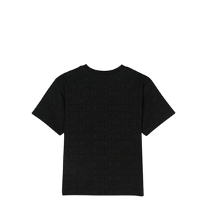 Black t-shirt on a white background