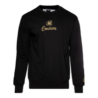MDB Couture Men's French Terry Couture Logo Pullover - Black