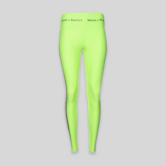 MDB Brand High Waisted Tape Logo Leggings - Neon