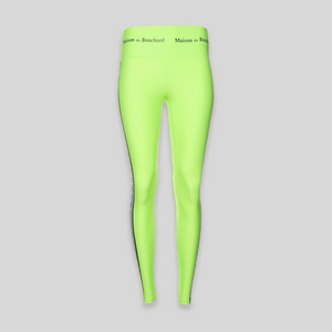 MDB Brand High Waisted Tape Logo Leggings - Neon