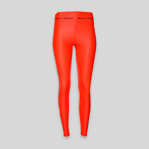MDB Brand High Waisted Tape Logo Leggings - Neon