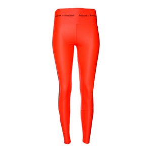 MDB Brand High Waisted Tape Logo Leggings - Neon