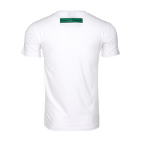 MDB Brand Men's Summer Circle AOP Logo T-Shirt - White