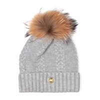 MDB Couture Women's Cable Knit Beanie - Soft Color