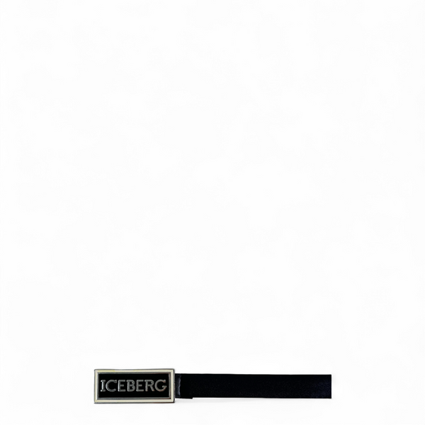 Iceberg Kids Leather Belt with Logo Buckle