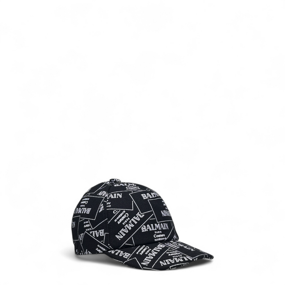 Balmain Kids Monogram Label Logo Adjustable Cap