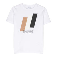 Hugo Boss Kids Striped Logo T-Shirt