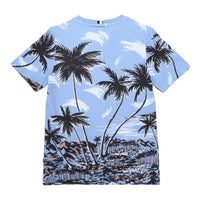 Hugo Boss Kid's Palm Tree Sky Blue T-shirt