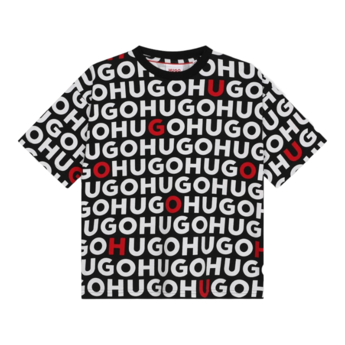 Hugo by Hugo Boss Kids All-Over Logo Short Sleeve T-Shirt