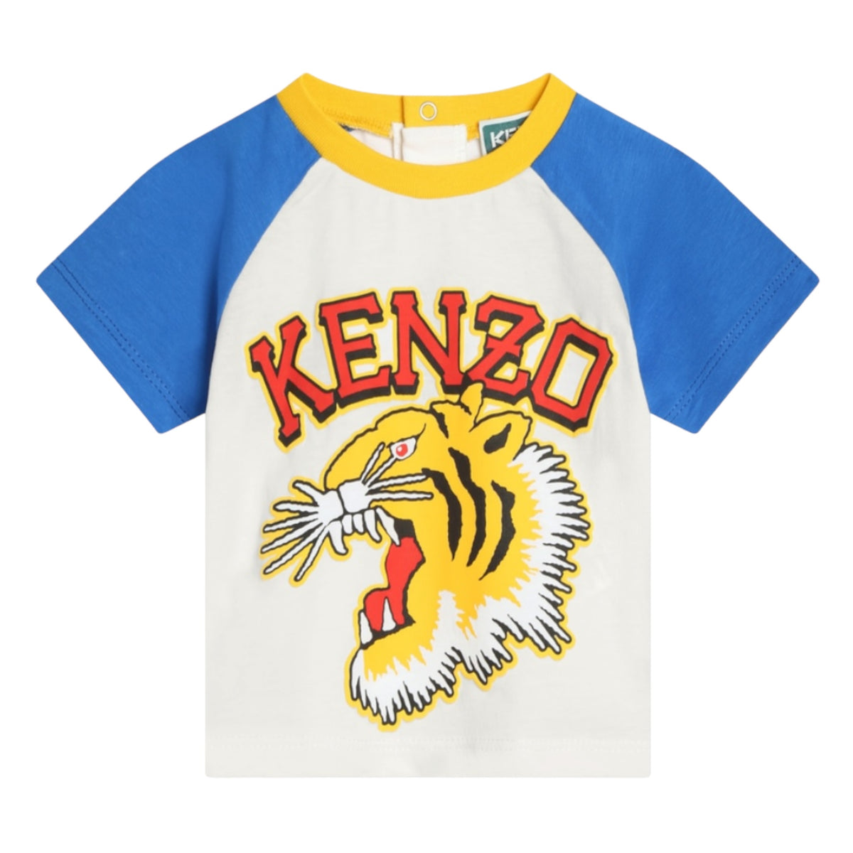 Kenzo Kids Toddler's Varsity Tiger Logo Raglan Short Sleeve T-Shirt