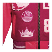 MDB Brand Kid's Varsity Jacket - Monochrome Pink