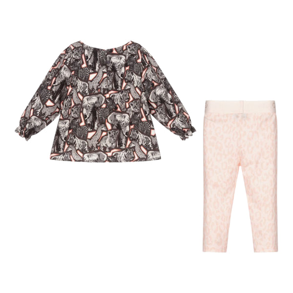Kenzo Kids Toddler's All Over Elephant Print Shirt/Leggings Set