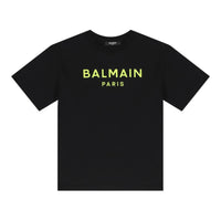 Balmain Kids Raised Neon Logo T-Shirt
