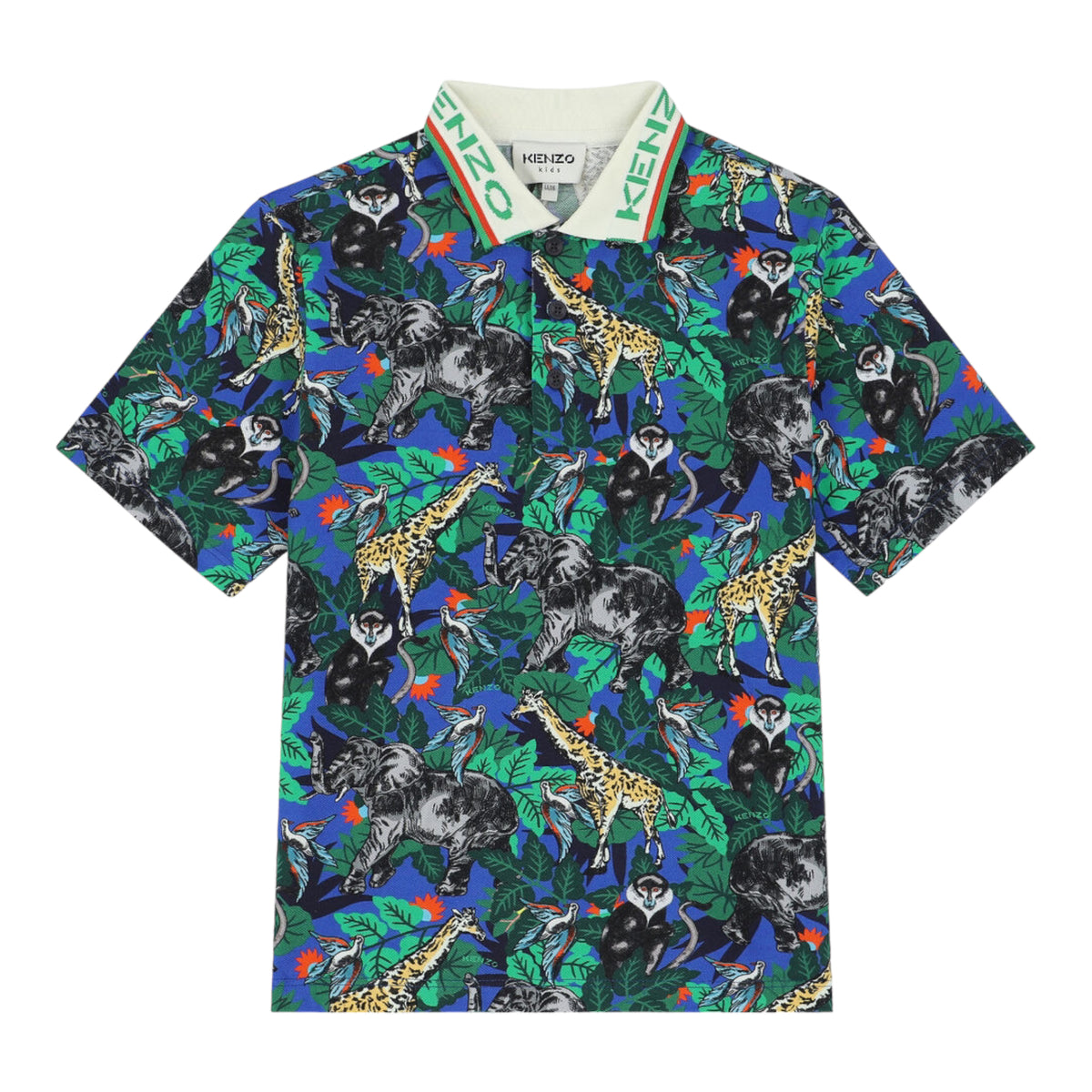 Kenzo Kids Jungle Print Polo Shirt