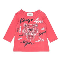 Kenzo Kids Tiger Print Logo Long Sleeve Shirt