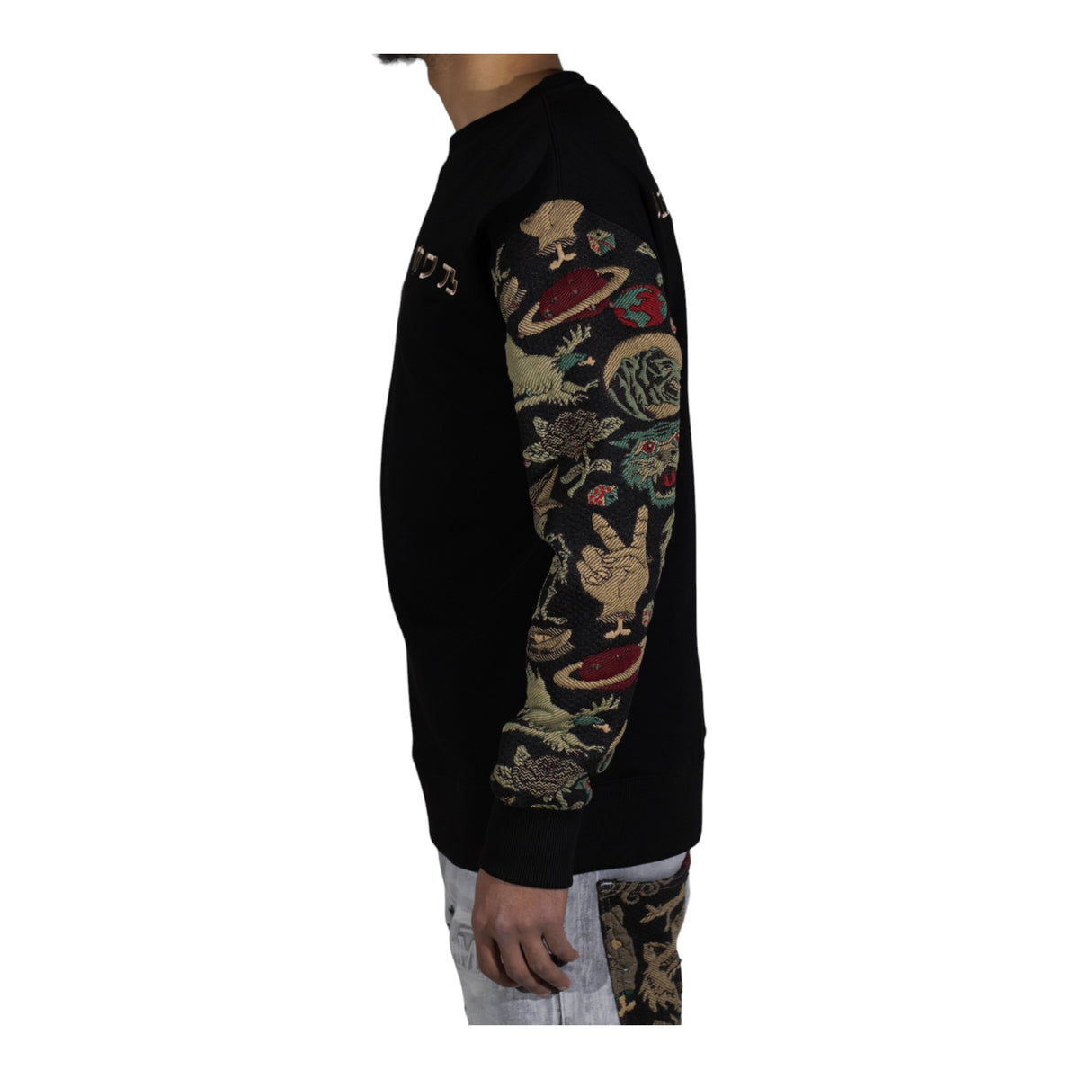 MDB Couture Gallery Threads Crew Neck Sweatshirt - Black Theme