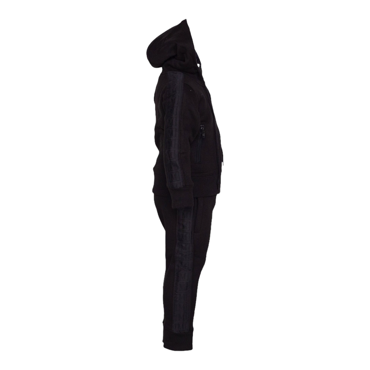 MDB Brand Kid's Classic Hooded Fleece Sweatsuit - Black